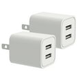 thumbnail image 1 of USB Plug in Wall Charger, Charging 2.4A Universal Dual Adapter 2-Port USB Portable Travel Adapter Power Charger for Nexus, Bluetooth Speaker Headset (2-Pack) (White), 1 of 1