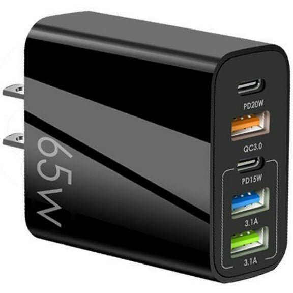 USB Plug, Wall Charger Fast Charging Block, Power Adapter Cube 4 Port Charge Travel Brick Cell Quick Chargers Box Power Adaptor Compatible with iPhone 12 SE, 11 Pro Max, 8, 7, 6 Plus, Samsung Galaxy