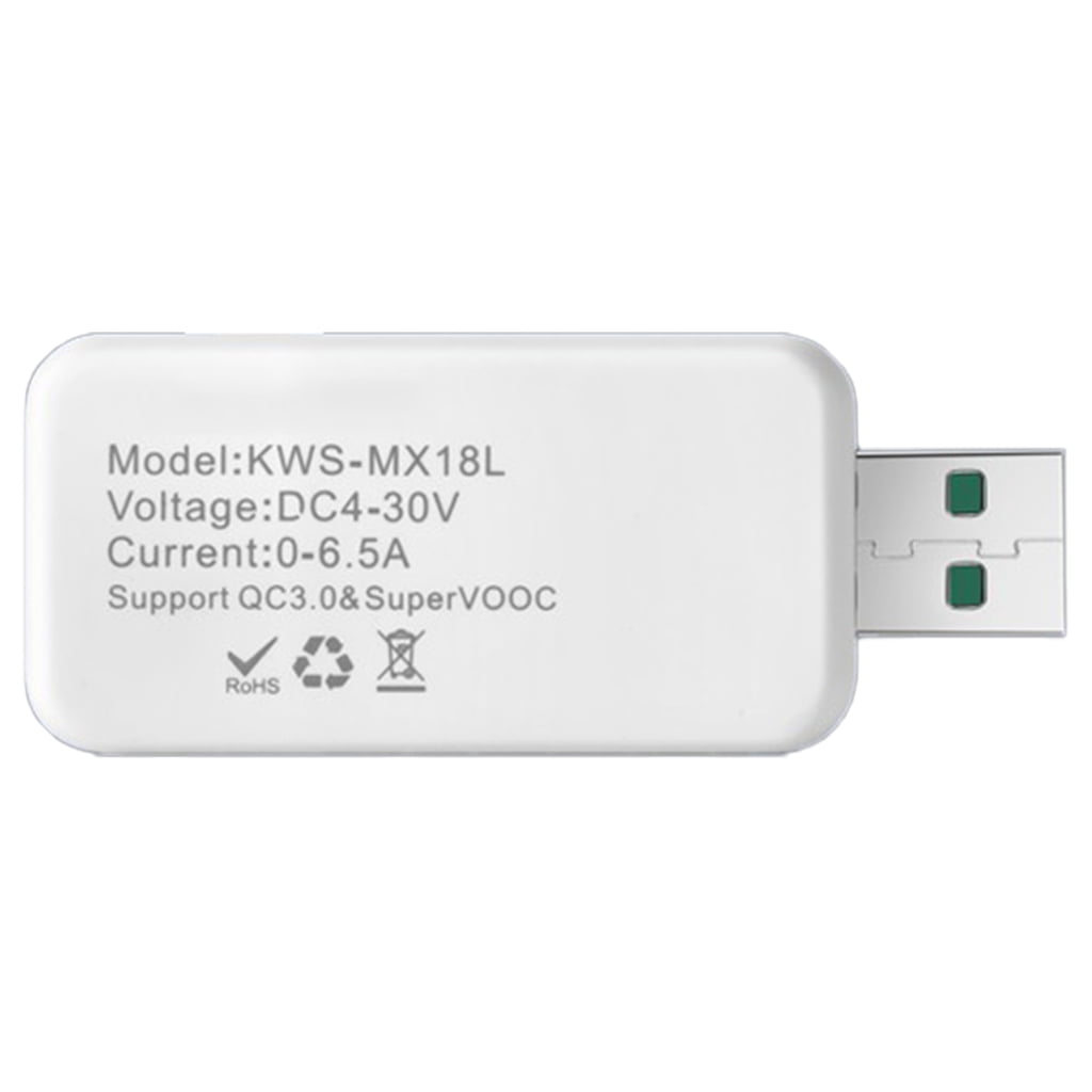 USB Port 4-30V 0-6.5A QC3.0 Color LCD Display Voltmeter Ammeter Voltage ...