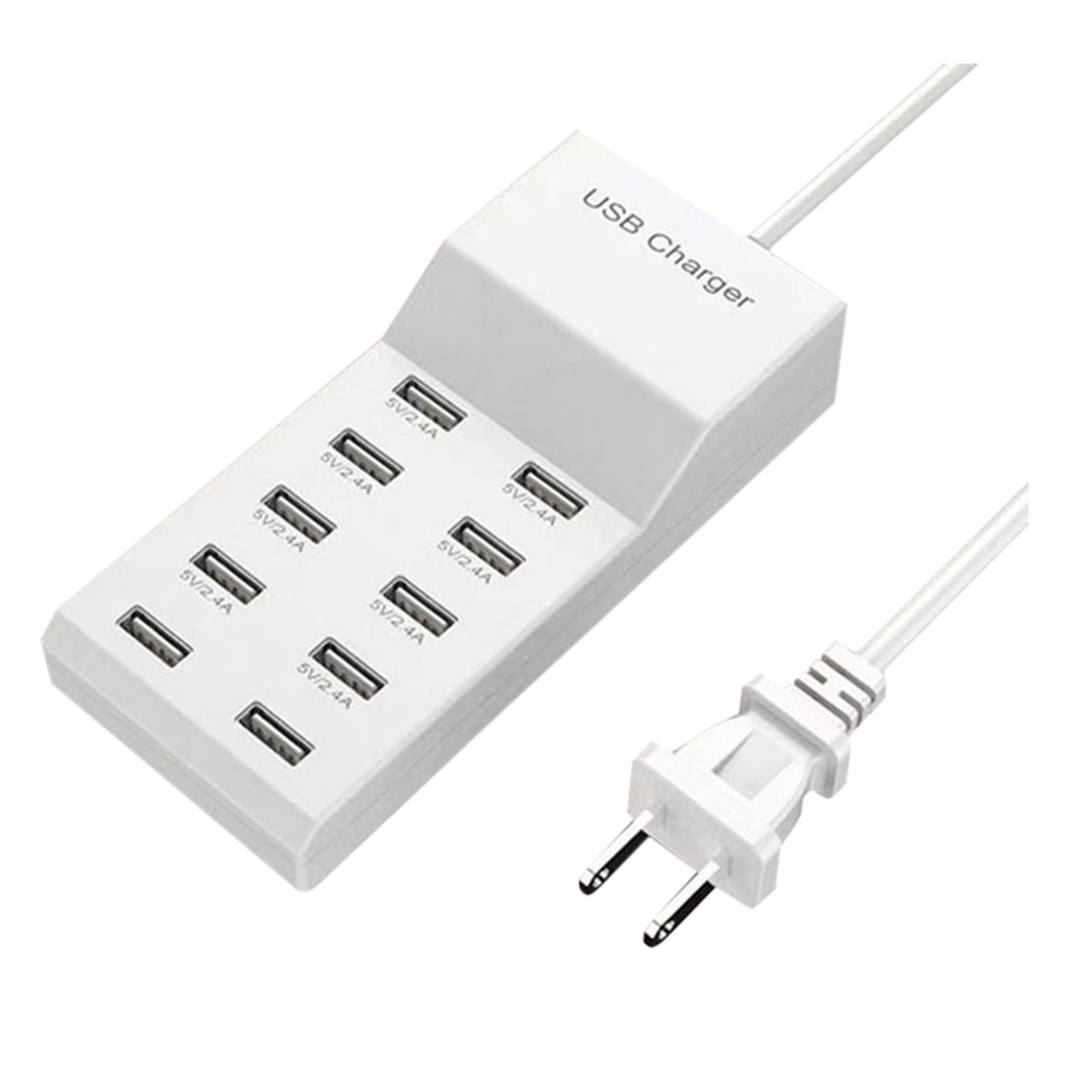 USB Port Charger 5V2.4A10 Port Mobile Phone Charging Pile Plug 50W