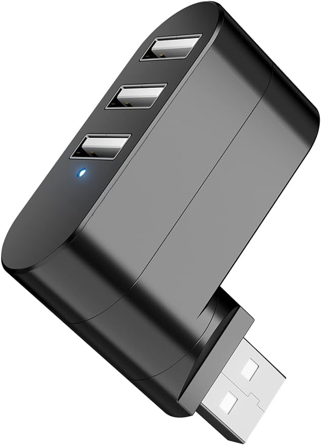 USB Port Splitter, PANPEO 3 Port USB 2.0 Expander Splitter [90°/180 ...