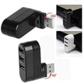 thumbnail image 1 of USB Port Splitter, USB 3 Port Compact Portable Rotatable HUB, USB Hub Dock [90°/180° Degree Rotatable] for PC, Laptop Notebook, Console, Printer, Camera and More(White), 1 of 8