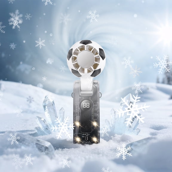 USB Portable Cooling Fan, Powerful Personal Fan Handheld, Quiet Small Cold Rechargeable Camping Fans for Football Match, Training, Outdoor, Gym