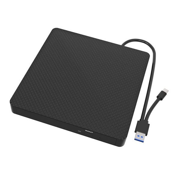 USB Portable DVD Writer Drive, Slim External Optical Disk for Laptop, Fast Speed Data Transfer for Desktop Laptop