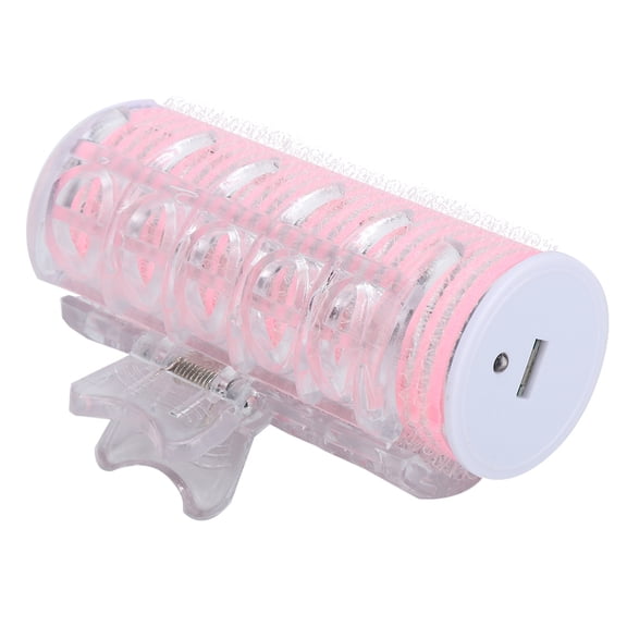 USB Portable Electric Hair Roller, Mini Bangs Curling Styling Tool for Natural Volumizing & Inner Curls, Pink (3.4 in / 8.5 cm)