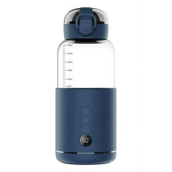 USB Portable Electric Heating Cup 300ML Water Bottle Temperature Control Wireless Smart Water Kettle