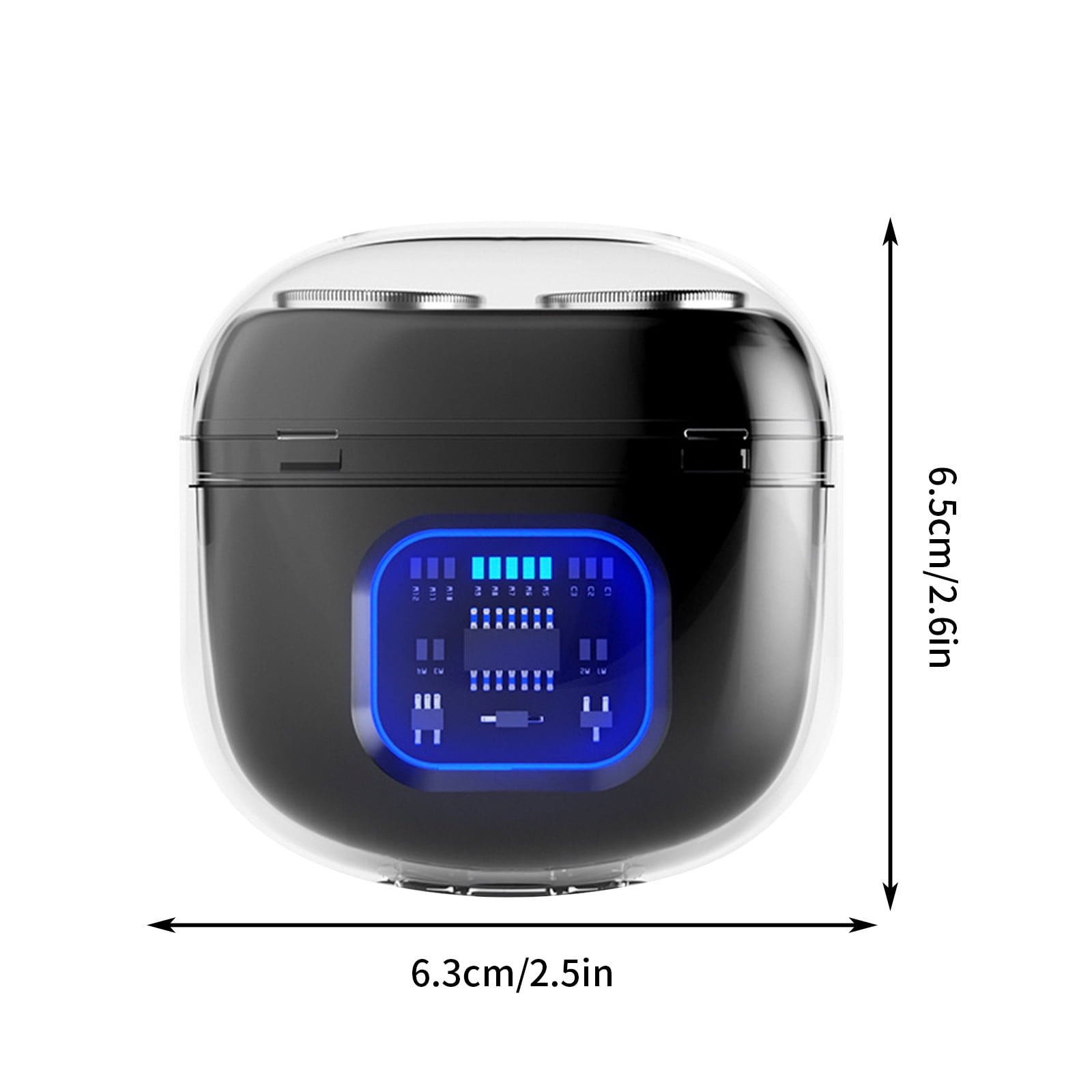 USB Portable Home Men's Shaver Portable Floating Washable Transparent