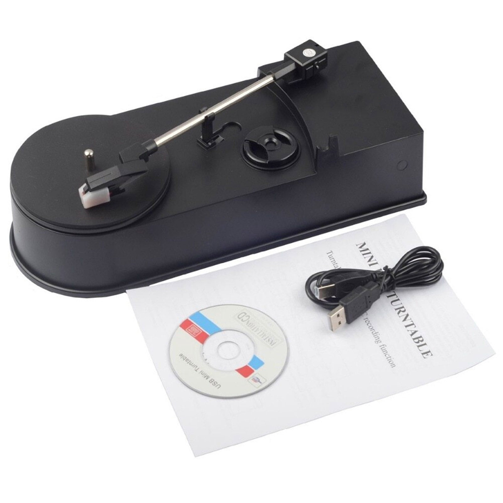 Small Size Turntable USB Portable Mini Vinyl Turntable Audio Player Vinyl Turntable to MP3 ...