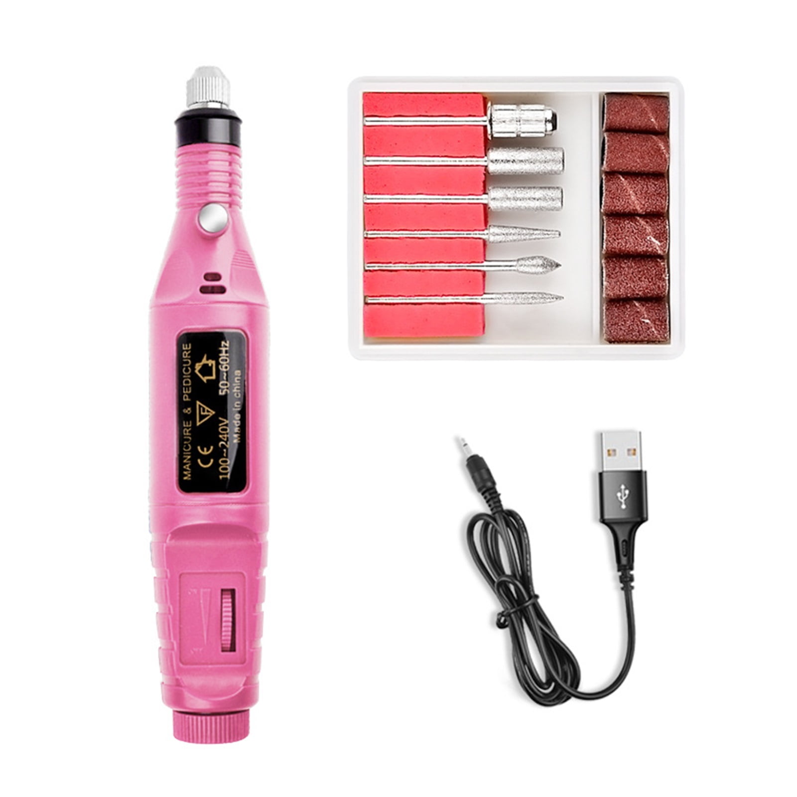 USB Portable Nail Drill Machine For Nails Peeling And Polishing, Nail Polisher Pen-input Nail Drill Kit ,Low Noise