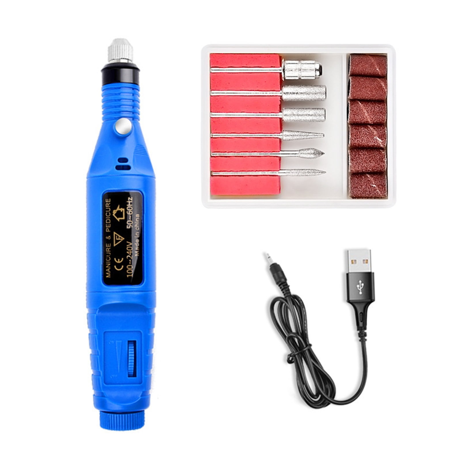 USB Portable Nail Drill Machine For Nails Peeling And Polishing, Nail Polisher Pen-input Nail Drill Kit ,Low Noise