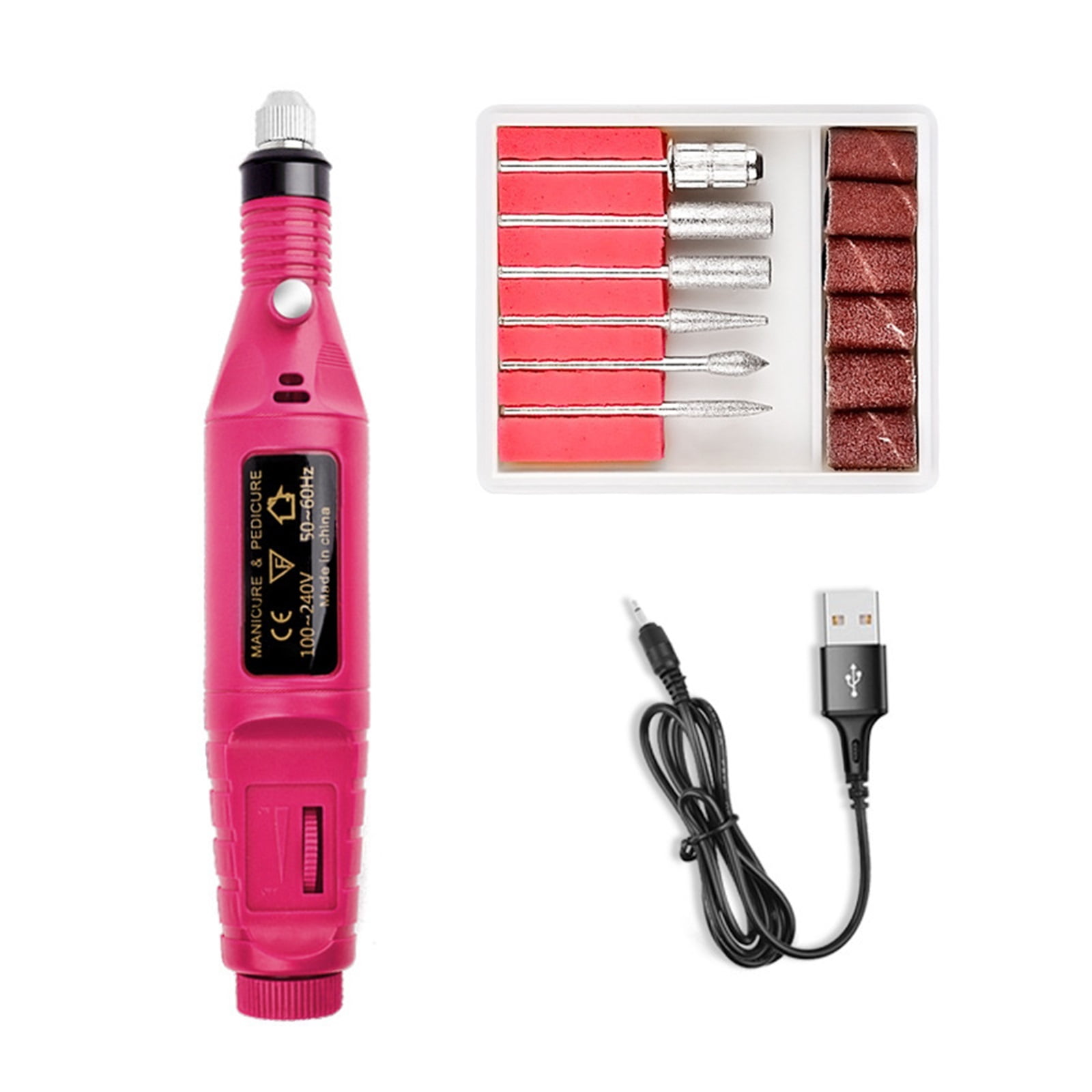 USB Portable Nail Drill Machine For Nails Peeling And Polishing, Nail Polisher Pen-input Nail Drill Kit ,Low Noise