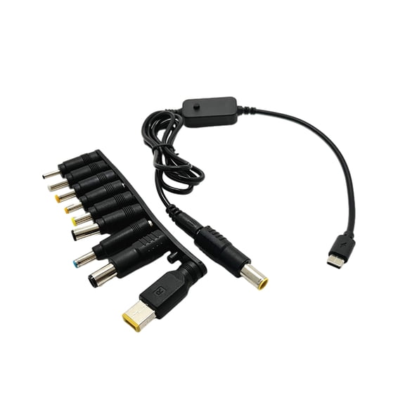 USB Power Boosts Line UsbC TypeC to DC5/9/12/15/20V Adjustable Voltage Converter Connector Cable for Router