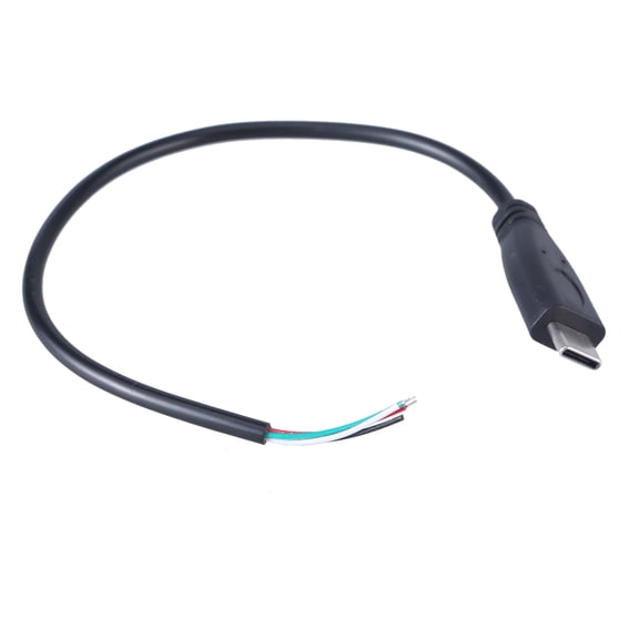 USB Power Cable Cord Straight Head/90° Male Plug to 4Pin Bare Wire Charging Wire Line for 5V USB Devices Repair
