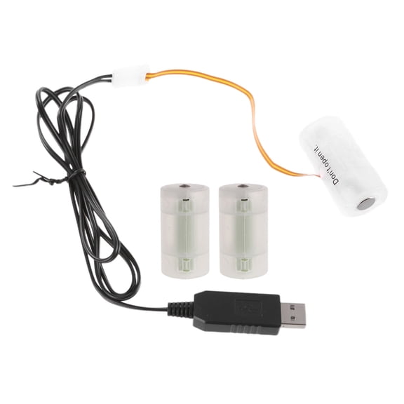 USB Power Converters Eliminators Cable Replace 3Pcs 1.5V LR14 C Connector Cable for LED Light