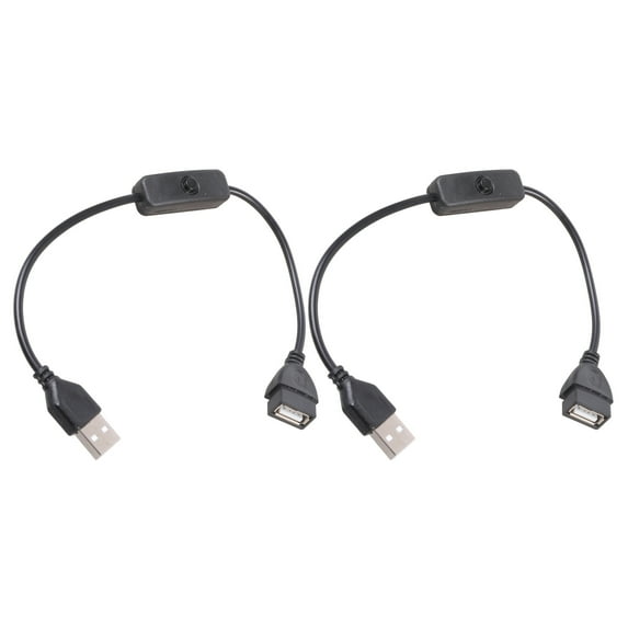 USB Power Cord USB Male to Female Switcher Cable Featuring On off Switcher For LED Lights Fans Blowers 5V2A Fast Charging