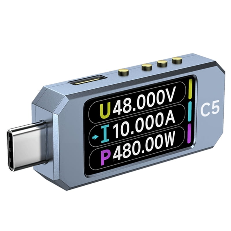 USB Power Meter PD 3.1 Type C Digital Multimeter, DC 48V 6A Voltage and ...