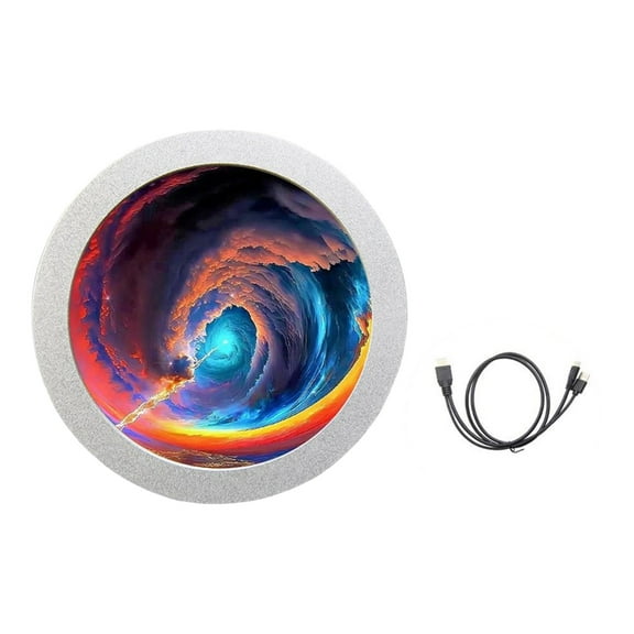 USB Power Round LCD Screen For Desktop Computers With Dynamic Video Background