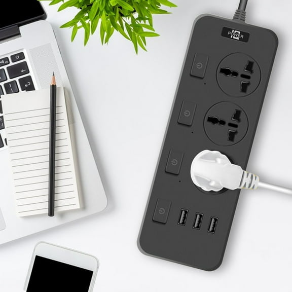 USB Power Strip under $5! CQCYD USB Charging Power Strip, Multi Outlet Extension Cord with Smart Toggle, Surge Protector for Home Office, Universal Socket with Night Light