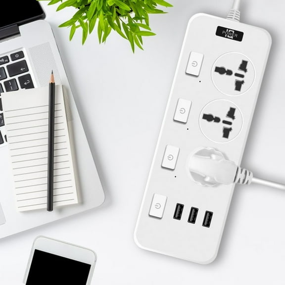 USB Power Strip under $5! CQCYD USB Charging Power Strip, Multi Outlet Extension Cord with Smart Toggle, Surge Protector for Home Office, Universal Socket with Night Light