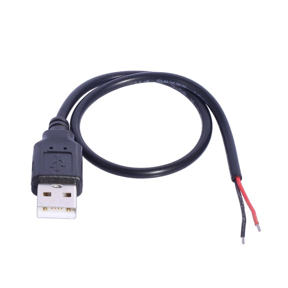 USB Power Supply Cable 2Pin Female/Male Wire Charging Cord Extension Connector Data Cable Replacement for Electronic