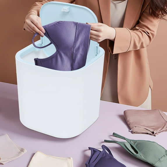 USB Power Supply Portable Washing Machine, Traveling Mini Washer for Underwear Socks Towel White/Blue/Pink 3.8L