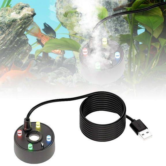 USB Powered 4 LED Indoor Water Spray Portable Reptile Terrarium Atomizer Air Humidifier Mini Fog Machine for