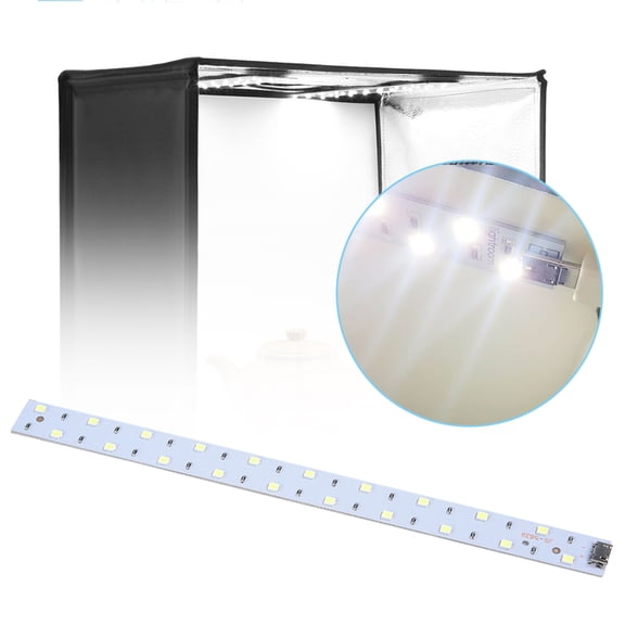USB Powered 6400K LED Light Strip Accessory for Studio Box Photography Light Tent, 7.87 inches / 20 cm