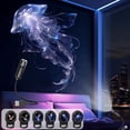 thumbnail image 1 of USB Powered Ambient Projection Lamp | 360° Adjustable Dreamy Night Light | High-Definition Imaging, Interchangeable Films | Portable Plastic Design, 11x1in | Bedroom Decor, Travel & Camping, 1 of 9