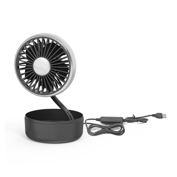 USB Powered Car Fan Multi-Angle Rotatable Single for Head 3-Speed Dashboard ABS Three Speeds Summer Cooling Fan Accessor