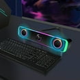 thumbnail image 1 of USB Powered Computer Speakers with RGB Lights, Stereo Desktop Speakers for PC and Laptop, Plug and Play with Easy Volume Control, 1 of 7
