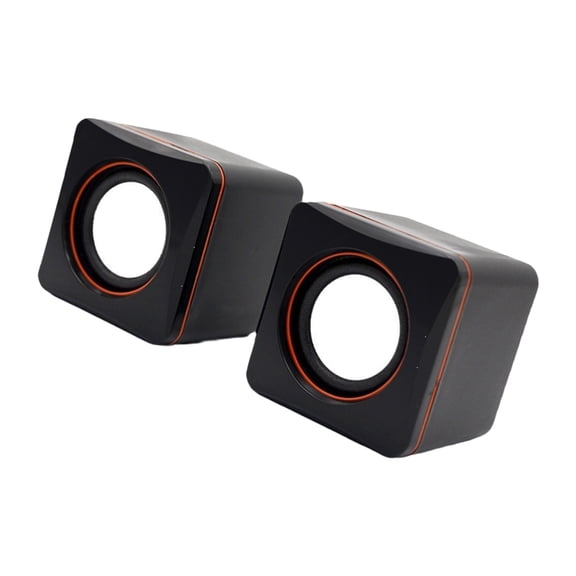 USB-Powered Computer for Desktop Laptop, Portable Square Sound Box with Enhanced Bass, Entertainment
