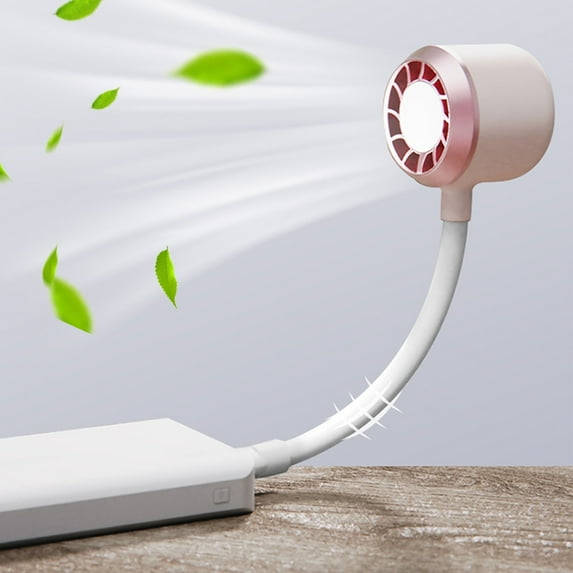 USB-Powered Cooling Fan with Adjustable Night Light, Portable Quiet Operation for Desktop Car Computer Office Home Use, Flexible 360° Rotation Lightweight Design in Multiple Colors