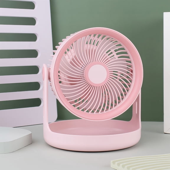 USB Powered Desktop Cooling Fan, 3 Level Wind Speed Regulation, Silent Running Performance, Flexible Wind Direction Adjustment, High Power Personal Cooler for Home Office and Dorm Space, Pink