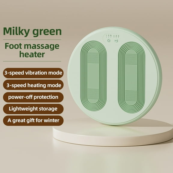 USB Powered Foot Warmers with Heating and Massage, 3 Temperature 3 Vibration Modes, Electric Foot Warmer for Office Home Use Personal Heating Pad(Green)