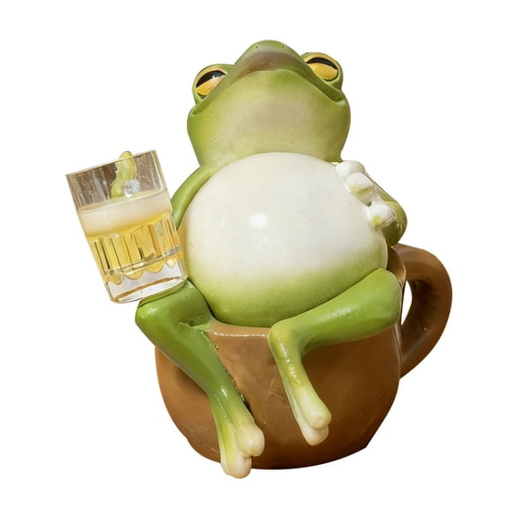 USB Powered Frog Garden Statue With Colorful Changing Light For Autumn Halloween Decoration And Housewarming Gift For Patio Yard Decoration Or Tabletop (Green)