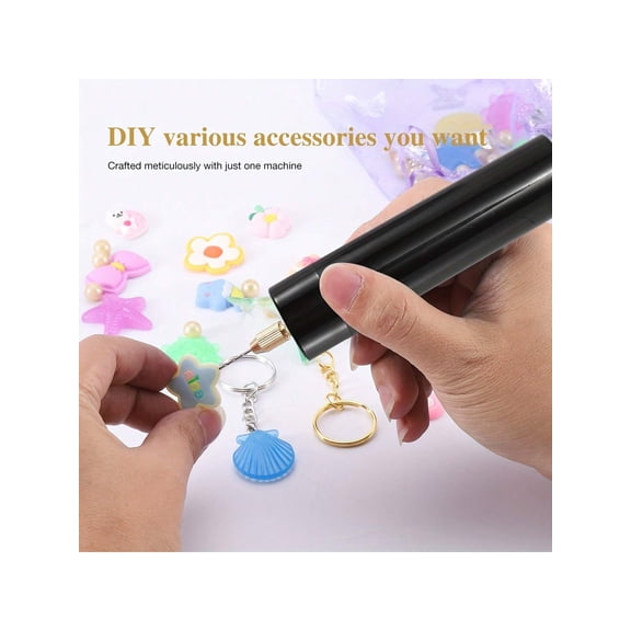 USB Powered Handheld Mini Electric Drill Set with 3 Drill Bits (0.8-1.2mm), Electric Punching DIY Tool, Portable and Compact