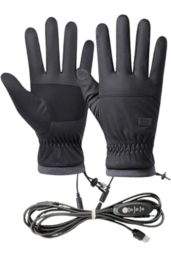 USB Powered Heated Gloves, Touchscreen Compatible Winter Hand Warmers with 3 Temperature Settings Waterproof Design, for Outdoor Activities, Commuting, and Cold Weather Work