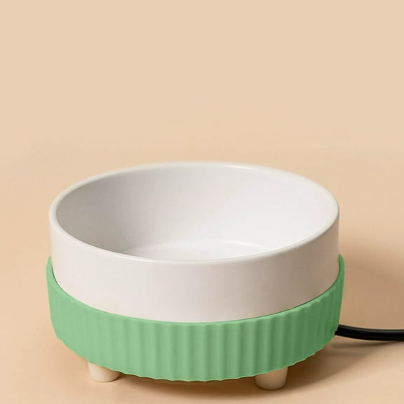 USB Powered Heated Pet Water Dispenser Ceramic Bowl Automatic Drinking Device for Cats and Dogs 5V Warm Water Bowl