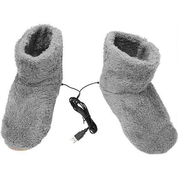 USB Powered Heated Shoes Fast Warming Footwear with Ankle Support for Indoor Outdoor Use in Chilly Weather