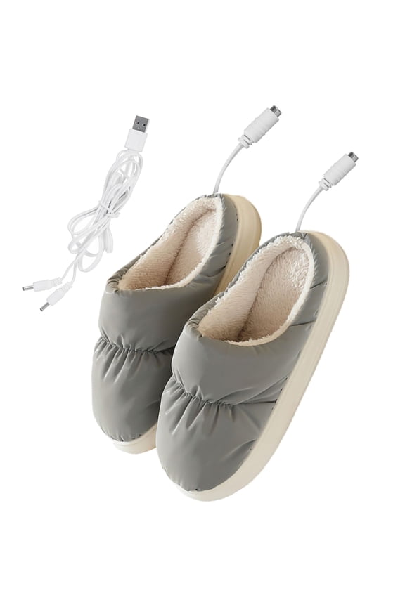 USB Powered Heated Slippers for Warmth and Comfort Rechargeable Foot Warmer with Adjustable Temperature Control