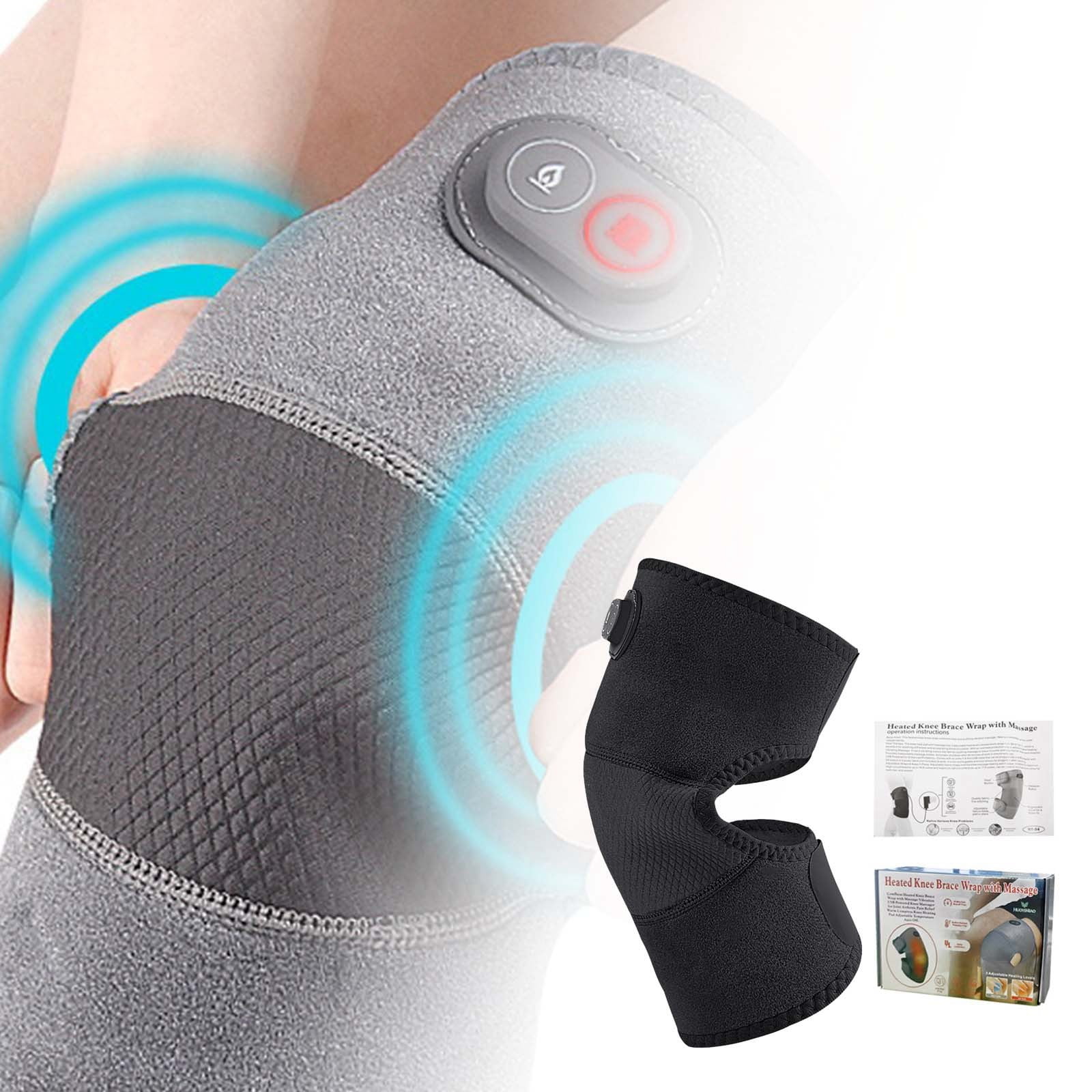 USB Powered Heating Knee Pads with Vibration Massage Technology for Warmth and