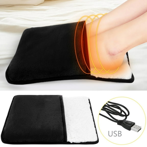 USB Powered Heating Foot Pad Slippers Rechargeable Thermal Warmer for Indoor Home Winter Comfort