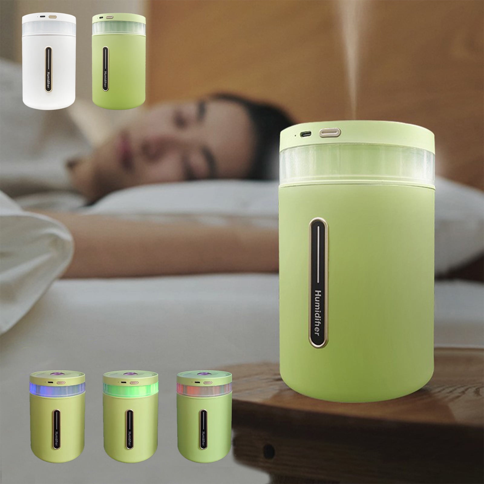 USB-Powered Humidifier | 1-Liter Capacity | Cool Mist Technology | LED ...