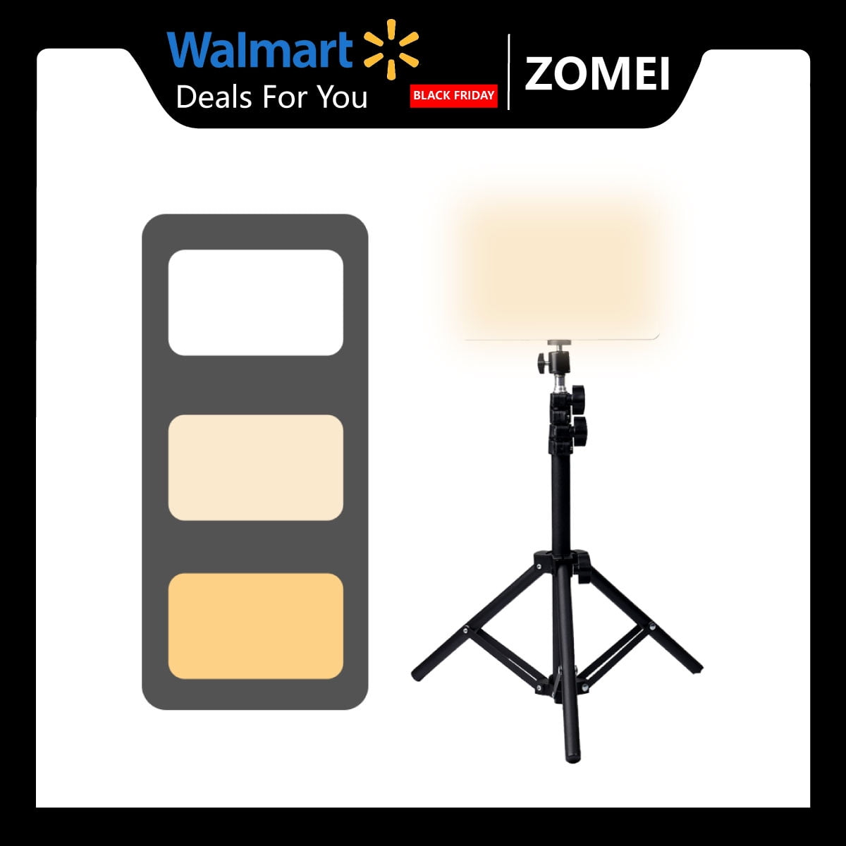 USB Powered LED Fill Light with Adjustable Tripod - Suitable for Photography, Makeup, Live Broadcast and Group Selfie with Tripod&Video Light