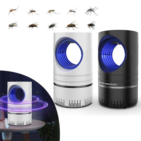 USB-Powered LED Mosquito Trap Lamp, 360° Purple Light Attraction Suction Fan Bug Zapper, Quiet Electric Flying Insect Trap for Indoor Home & Outdoor Patio Garden