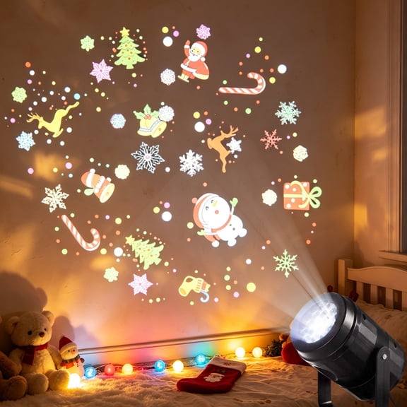 USB Powered LED Projector Light – Adjustable Bracket Holiday Projection Lamp for Christmas Party & Home Wall Decor – Plug and Play Stage Decoration