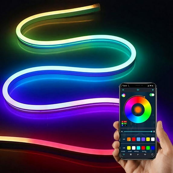USB Powered LED RGB Color Changing LED Strip Light With App Control, Ambient Light For TV, Computer, Bedroom & Living Room, Night Lamp, Decorative LED TV Background Light