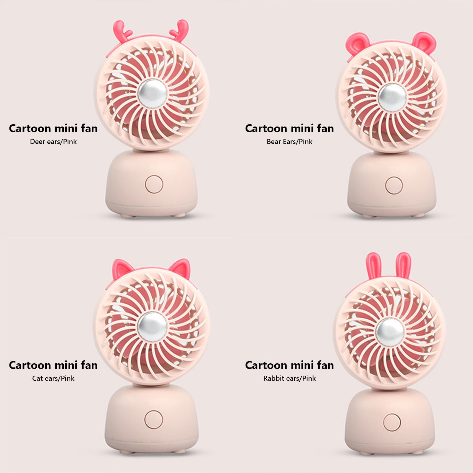 USB Powered Mini Fan, Cute Pet Ears Design, Silent Operation, Portable ...