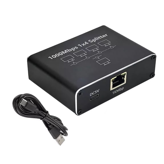 USB Powered Network Splitter Convenient Internet Sharing for Home and Office Use