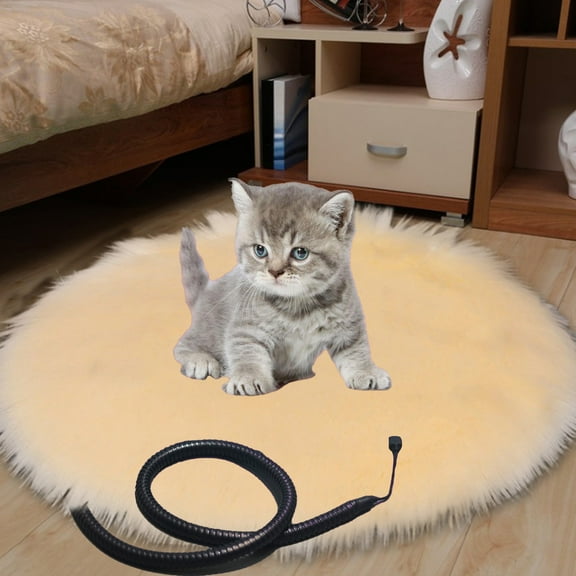 USB-Powered Pet Heating Pad, 15.7 Inch Self-Warming Mat for Cats & Small Dogs, Portable Constant Temperature Pet Bed Warmer, 1-Pack